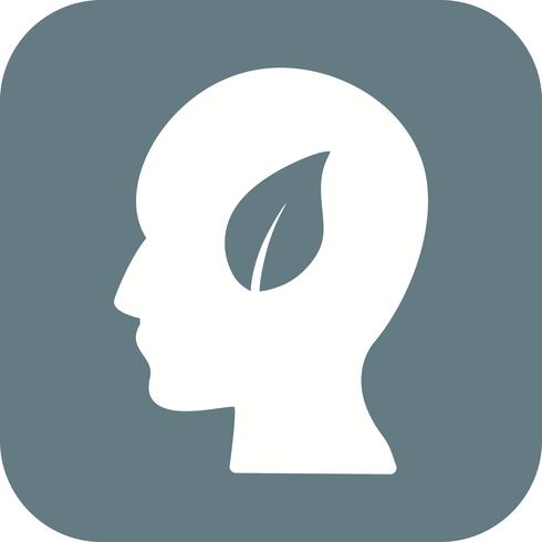 eco mind vector icon