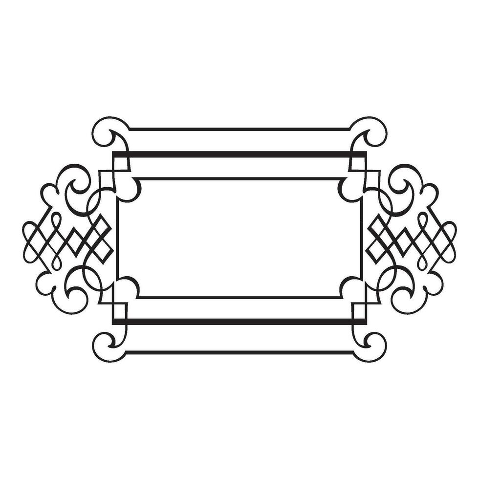 årgång smidda blommig klassisk calligraphic retro vinjett skrolla ramar dekorativ design element svart uppsättning isolerat vektor