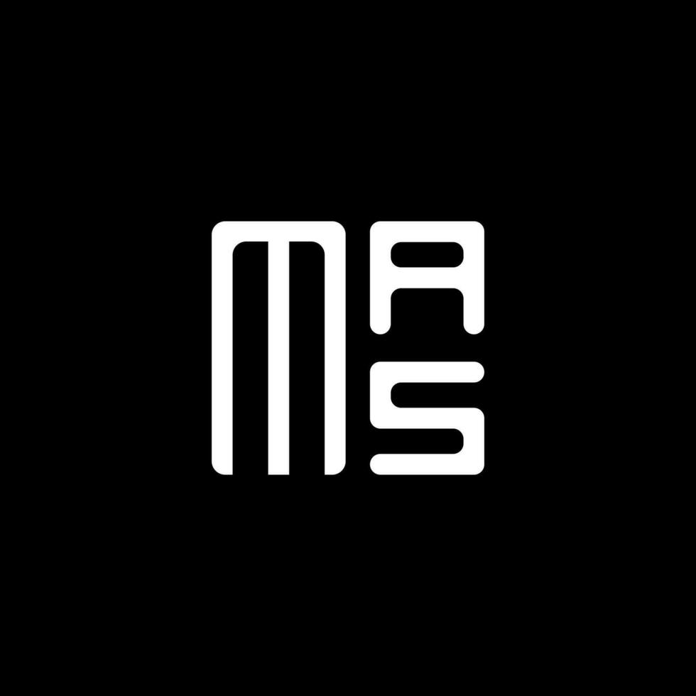 mas brev logotyp vektor design, mas enkel och modern logotyp. mas lyxig alfabet design