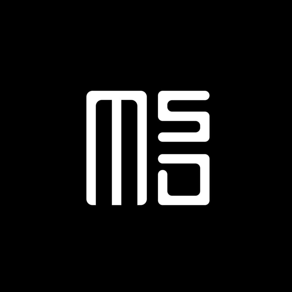 MSD Brief Logo Vektor Design, MSD einfach und modern Logo. MSD luxuriös Alphabet Design