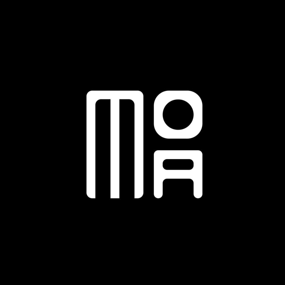 moa brev logotyp vektor design, moa enkel och modern logotyp. moa lyxig alfabet design