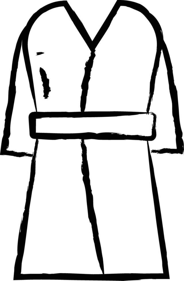 morgonrock kläda hand dragen vektor illustration