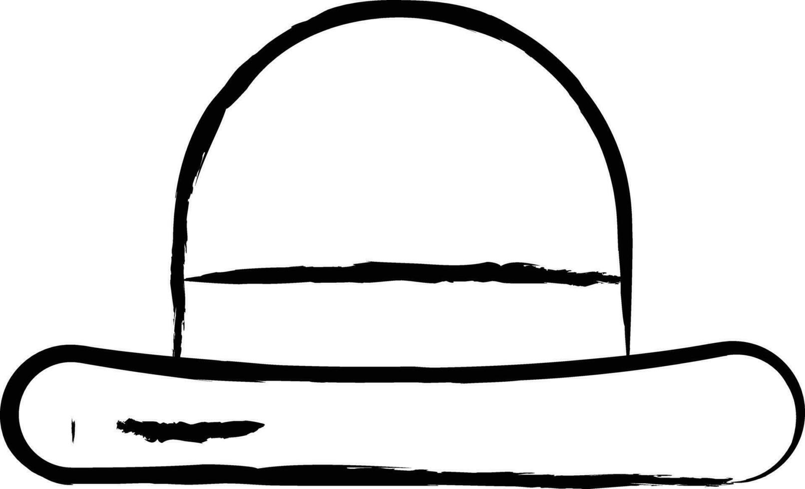 hatt hand dragen vektor illustration