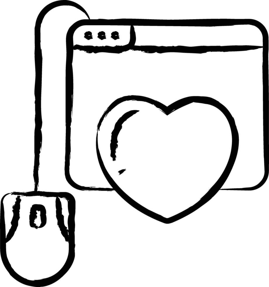 uppkopplad kärlek hand dragen vektor illustration
