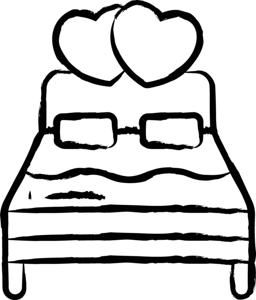 Bett Hand gezeichnet Vektor Illustration