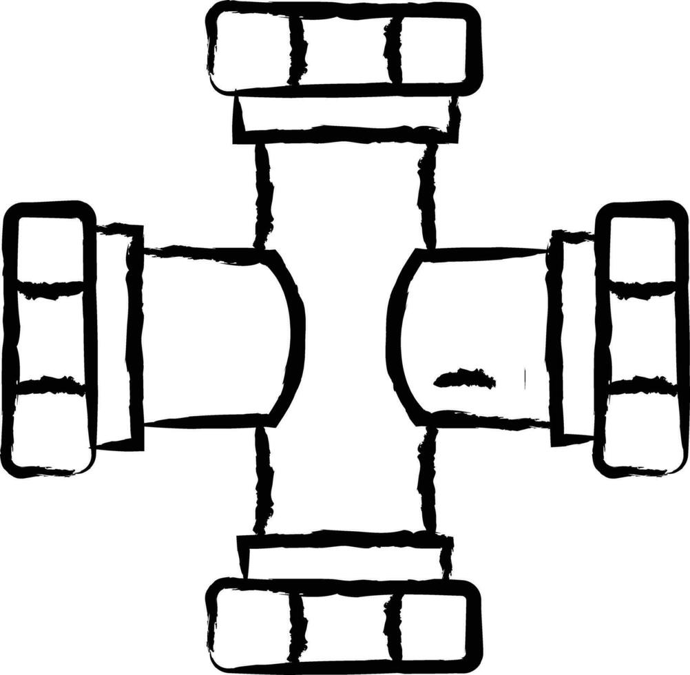 Plus gestalten Rohr Hand gezeichnet Vektor Illustration