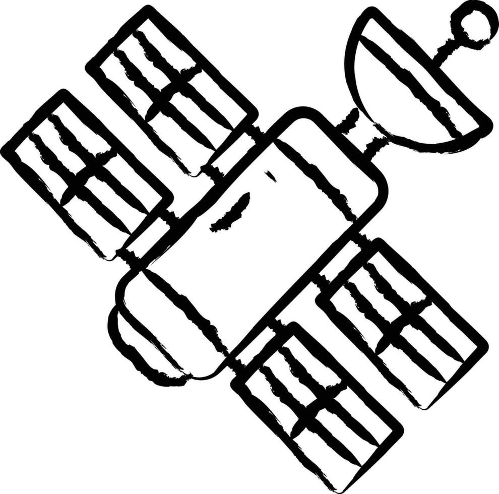 Satellit Hand gezeichnet Vektor Illustration