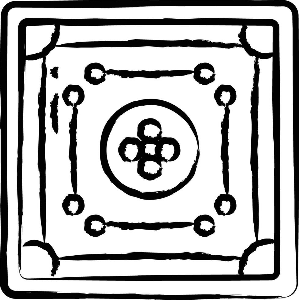 Carrom Hand gezeichnet Vektor Illustration