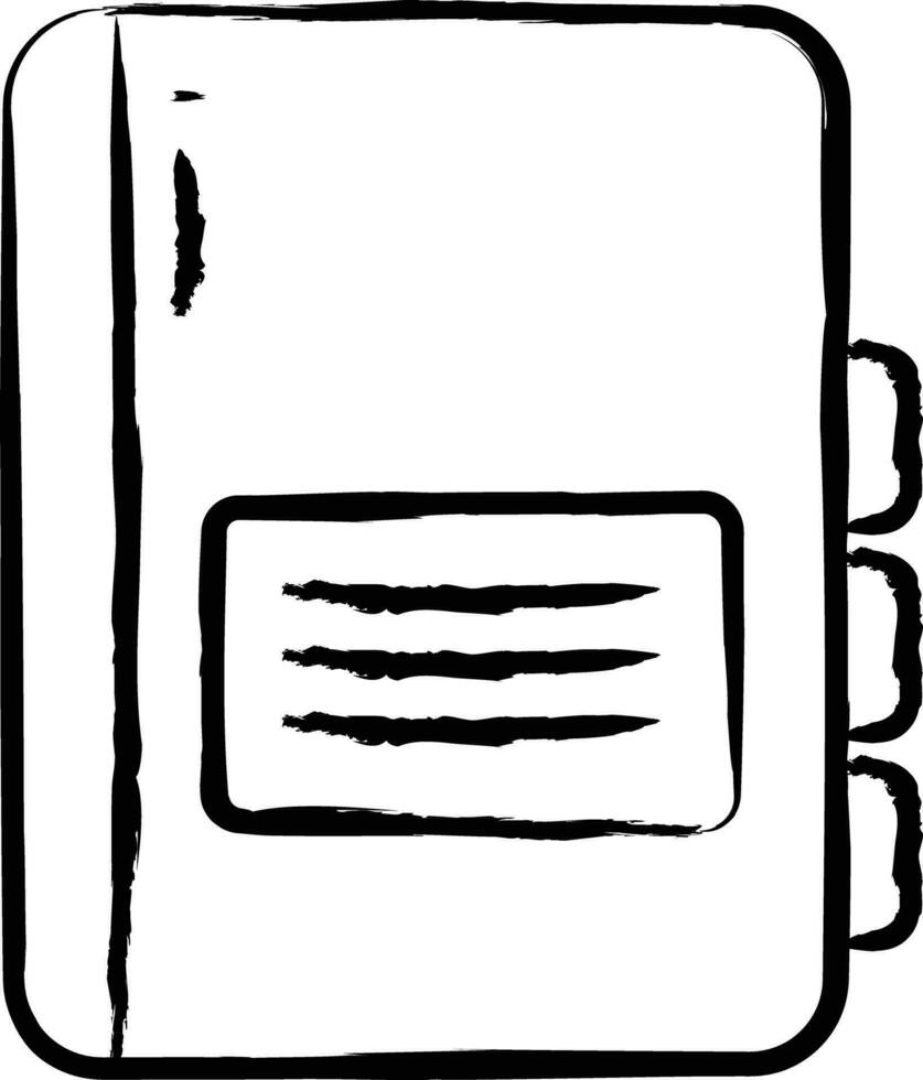 dagbok hand dragen vektor illustration