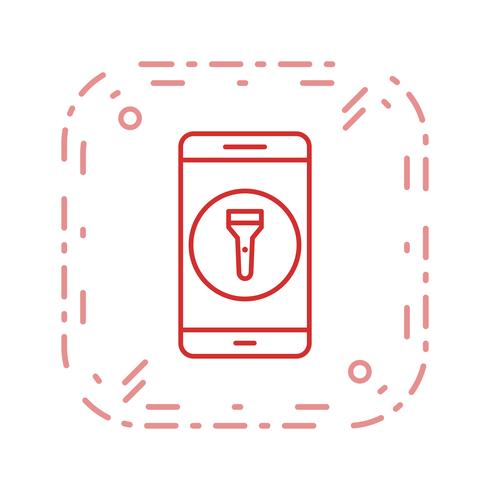 Flash Light Mobile Anwendungssymbol Vektor