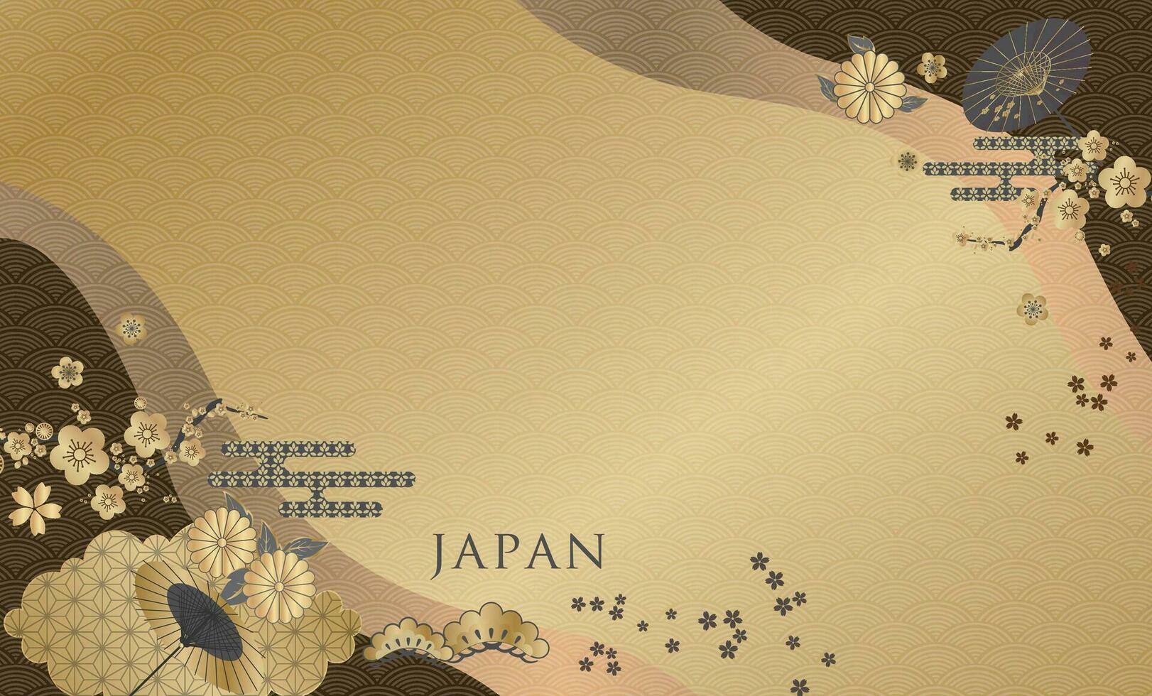 japansk stil mönster bakgrund eller omslag design. vektor