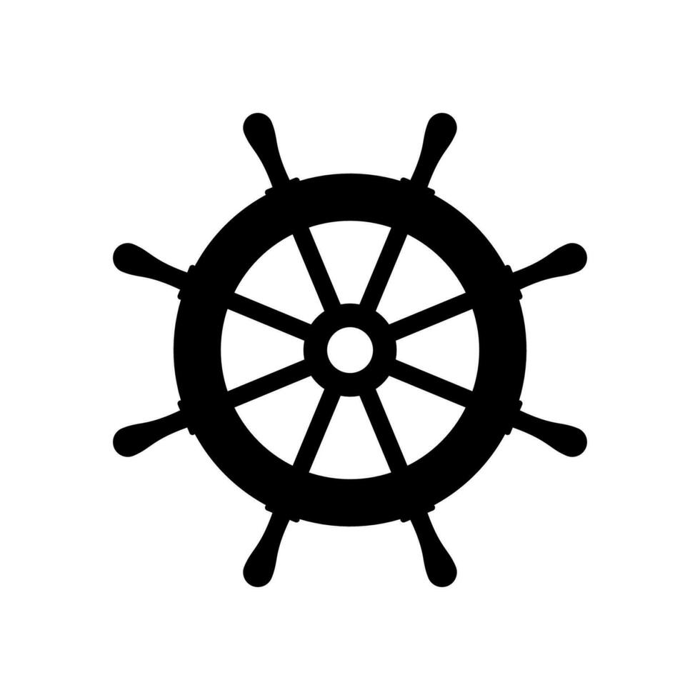 fartyg styrning hjul ikon på en vit bakgrund. vektor