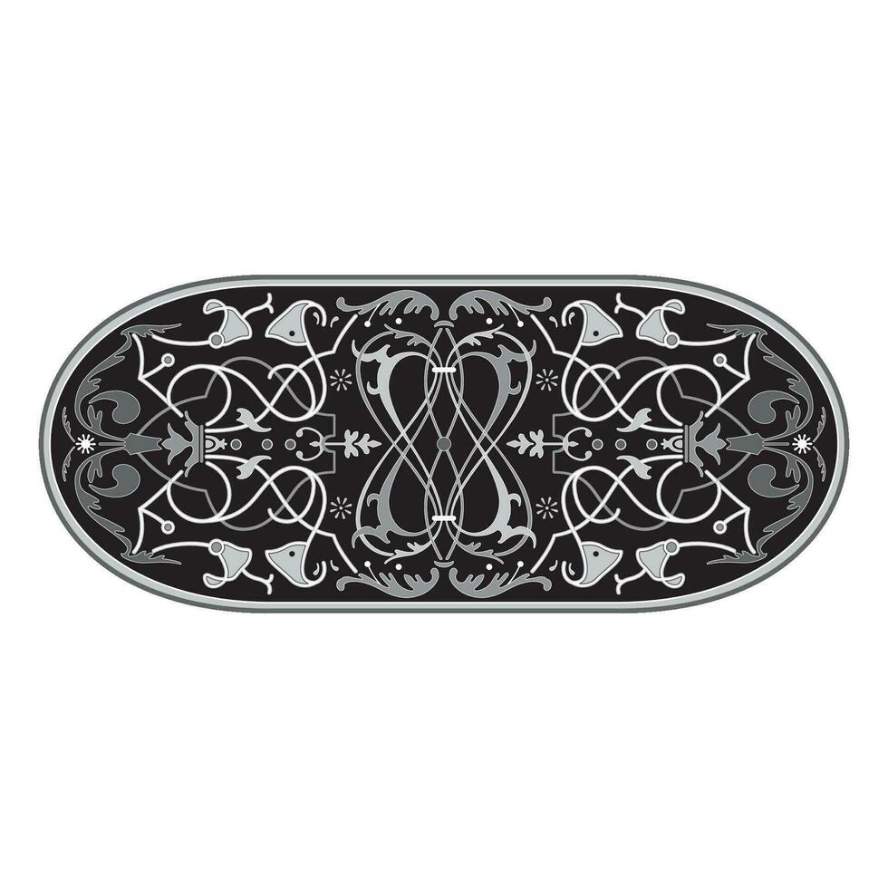retro design original- blommig årgång emblem svarta tavlan uppsättning isolerat vektor