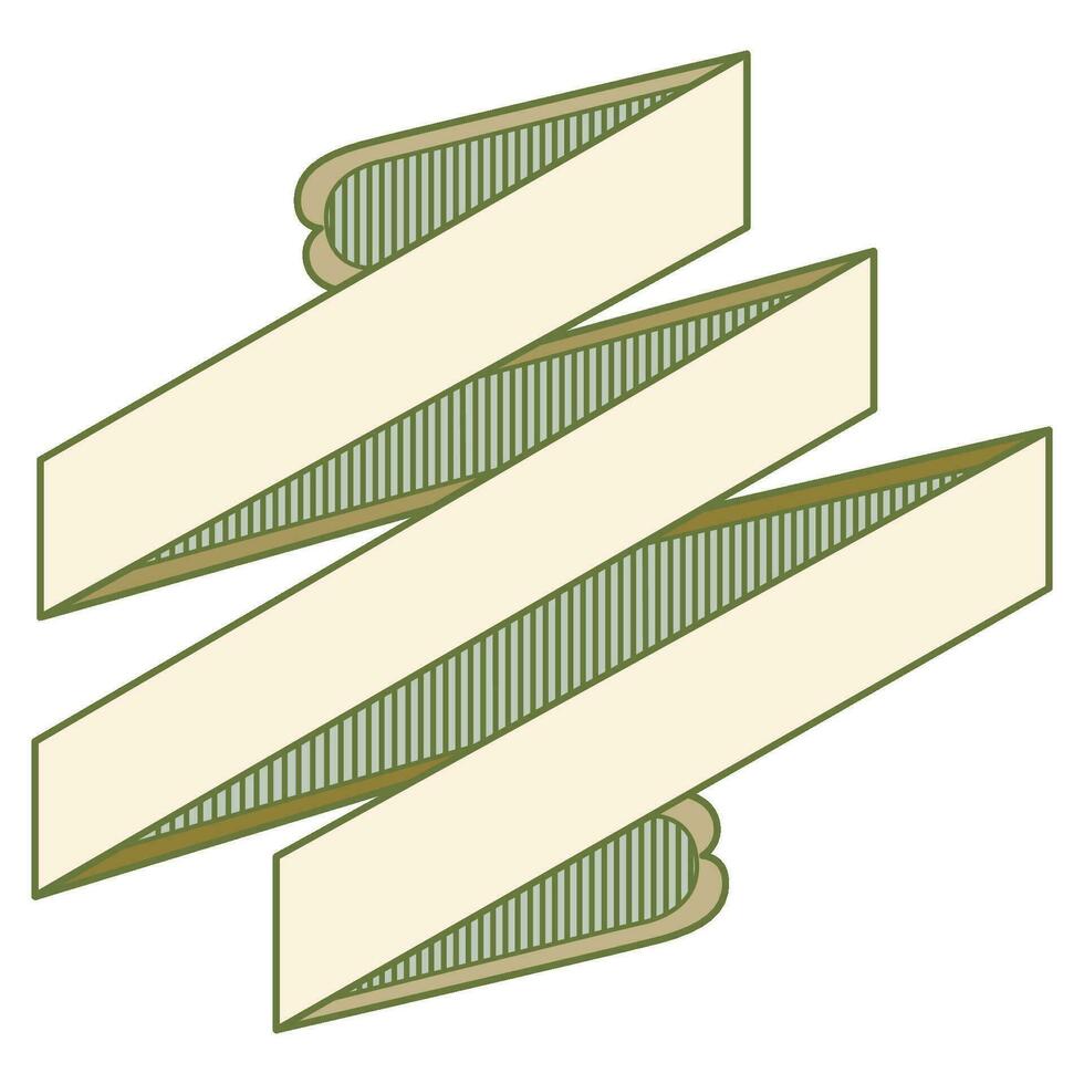 hand dragen horisontell banderoller uppsättning med retro stil band dekoration element isolerat vektor illustration