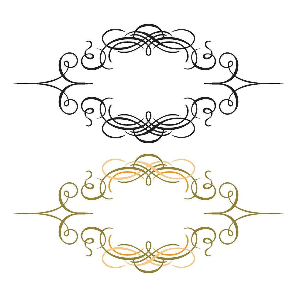 hand dragen horisontell banderoller uppsättning med retro stil band dekoration element isolerat vektor illustration