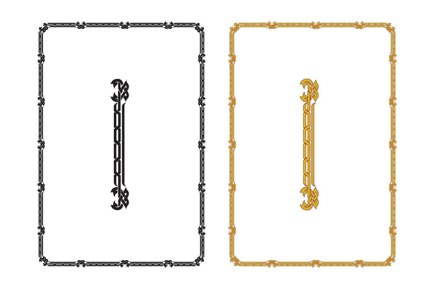 Jahrgang traditionell realistisch Frames einstellen auf Weiß Hintergrund isoliert Vektor Illustration