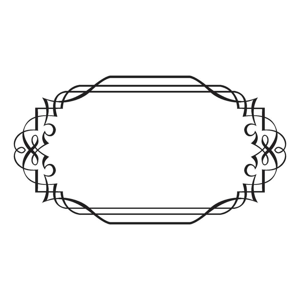 Jahrgang geschmiedet Blumen- klassisch kalligraphisch retro Vignette scrollen Frames Zier Design Elemente schwarz einstellen isoliert Vektor