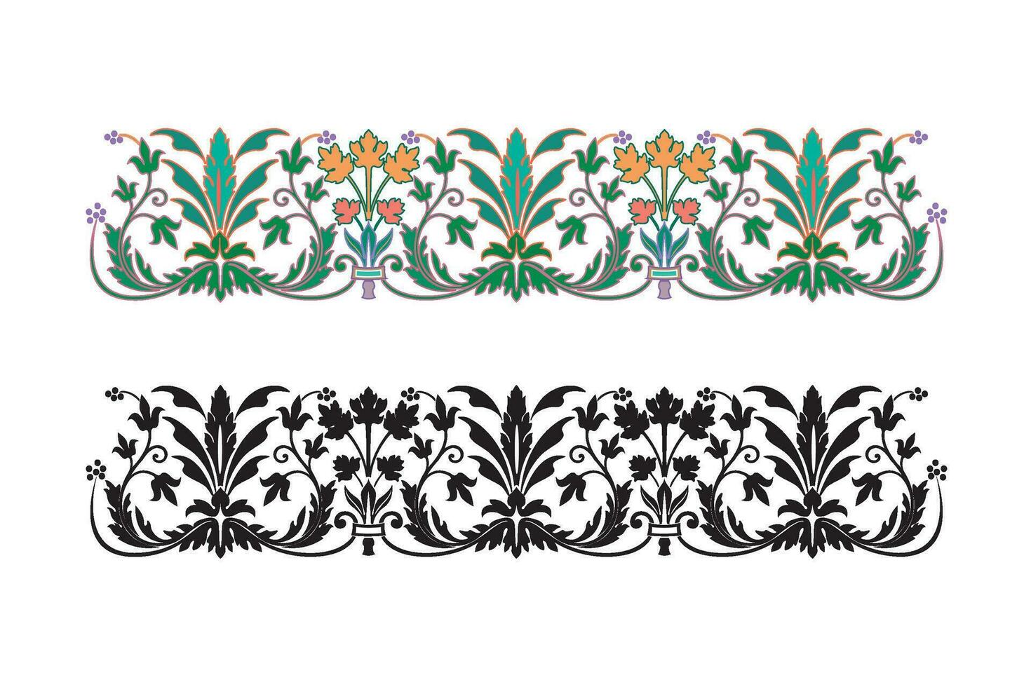Jahrgang Blumen- kalligraphisch Blumen- Vignette scrollen Ecken Zier Design Elemente schwarz einstellen isoliert Vektor