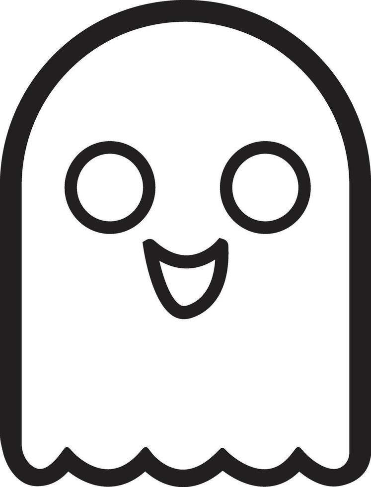 spöke tecknad serie ikon i linje. isolerat på transparent bakgrund. samling av spöken tecknad serie. skrämmande spöklik monster. söt läskigt karaktär. halloween konst vektor för Semester appar och webbplatser