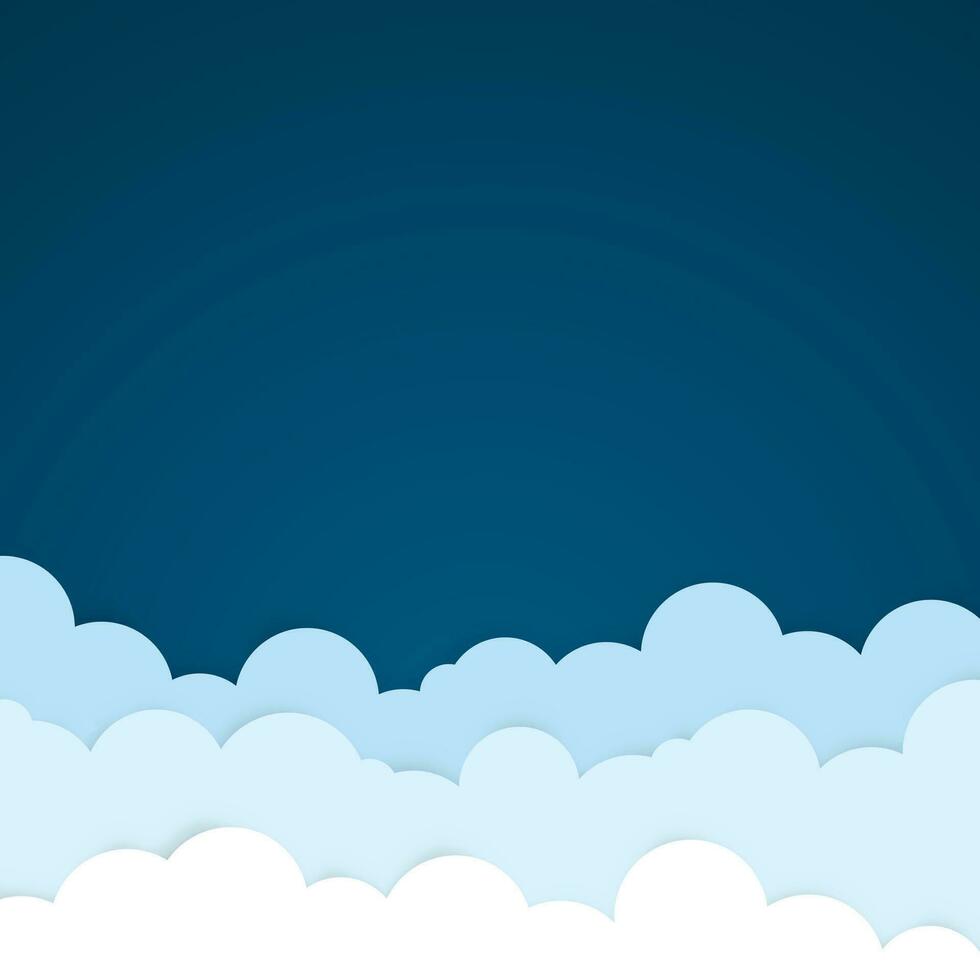 Wolken Blau Hintergrund. schwebend Wolken. Vektor Illustration