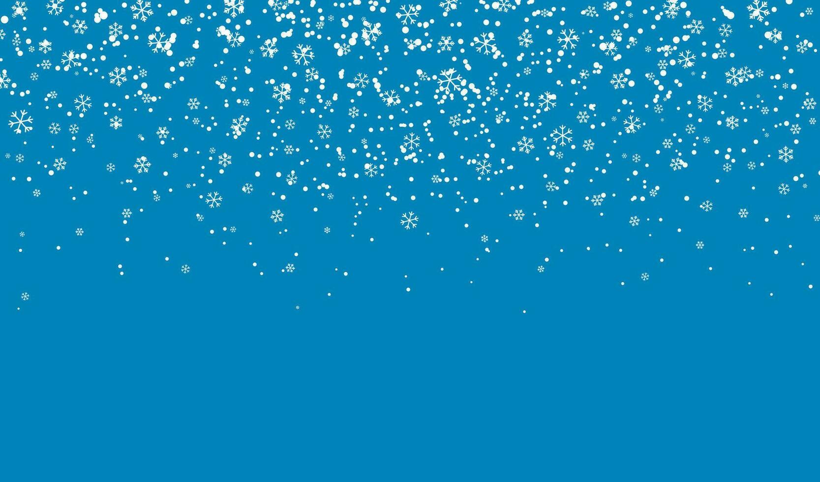 faller snöflingor på blå bakgrund. jul snö. vektor illustration