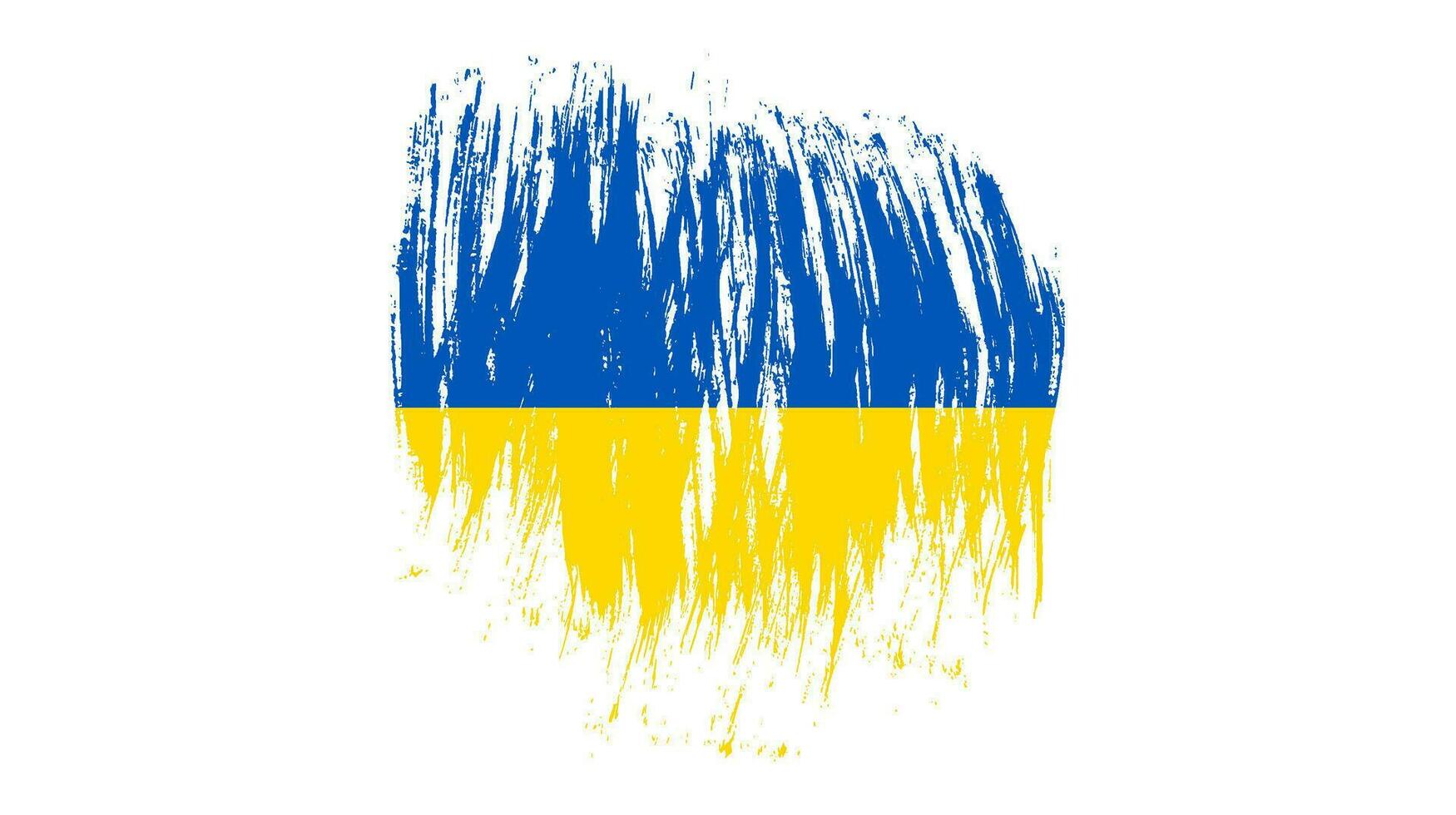 ukrainska nationell flagga i grunge stil vektor