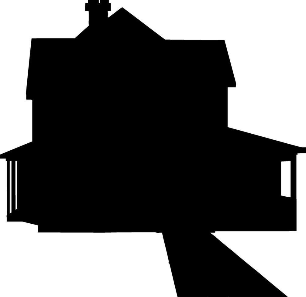 Haus Silhouette Vektor auf Weiß Hintergrund