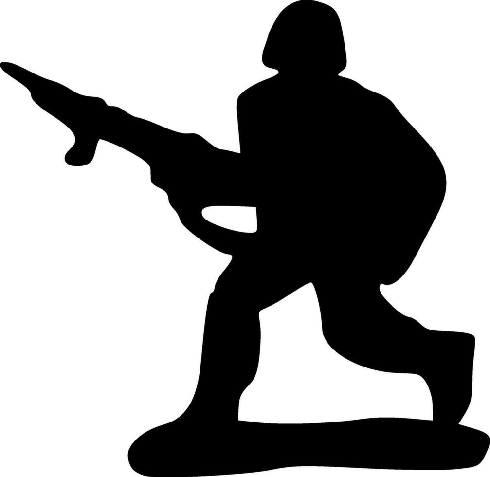 Soldat Silhouette Vektor auf Weiß Hintergrund