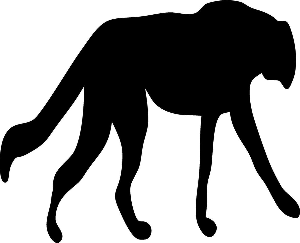 Panther Silhouette Vektor auf Weiß Hintergrund