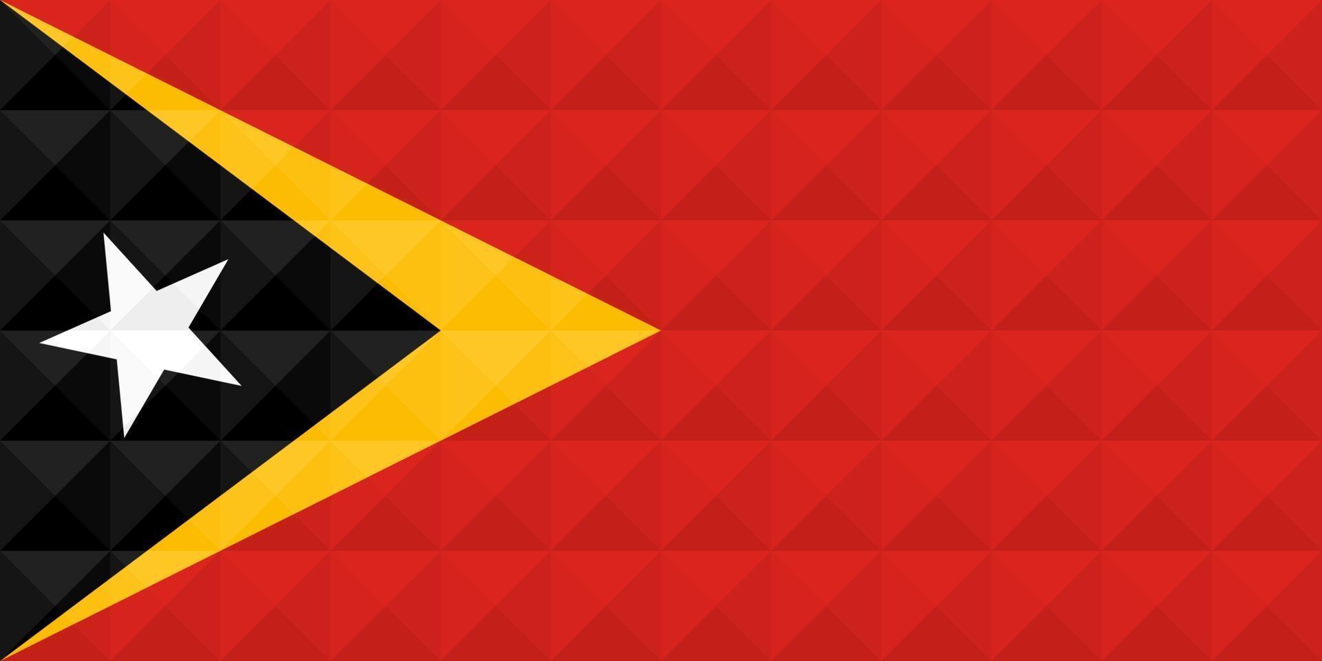 konstnärlig flagga i östtimor med geometrisk vågkonceptkonstdesign vektor
