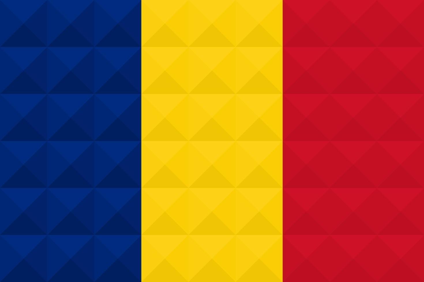 Rumäniens konstnärliga flagga med design för geometrisk konceptkonst vektor