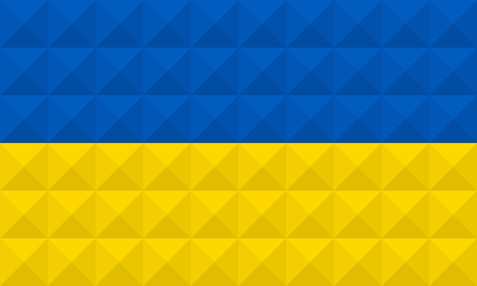 künstlerische flagge der ukraine mit geometrischem wellenkonzept vektor