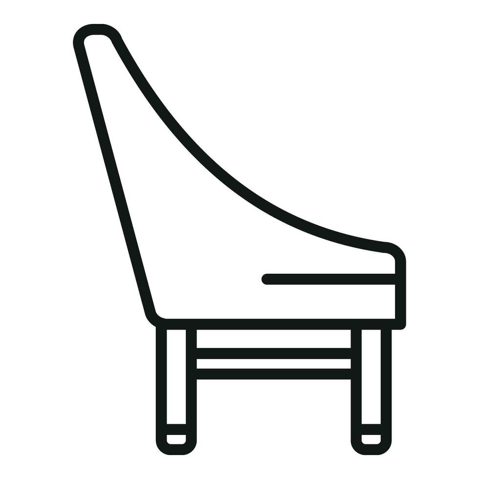 Neu Möbel Stuhl Symbol Gliederung Vektor. Raum Terrasse vektor
