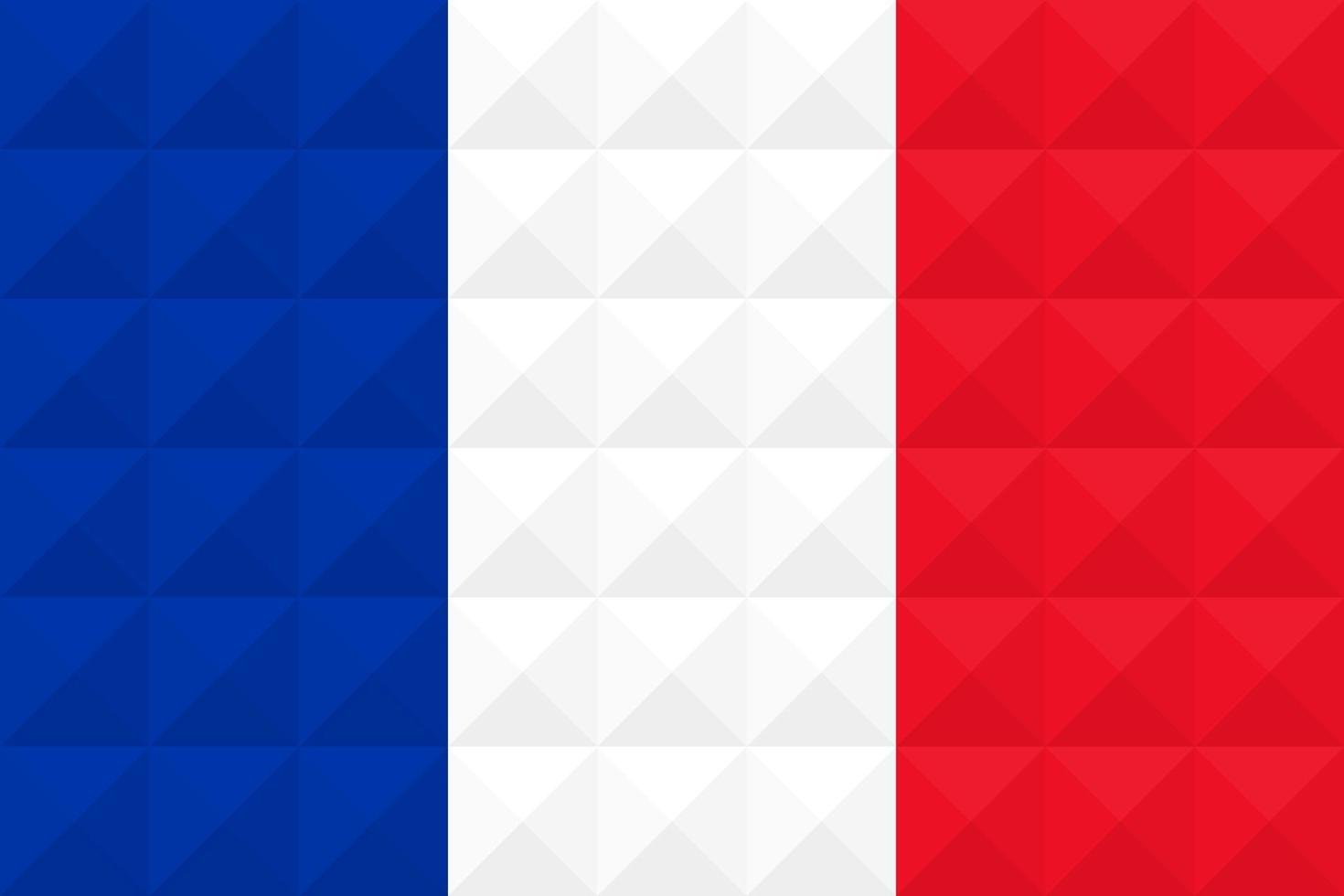 Frankrikes konstnärliga flagga med geometrisk design av konceptkonst vektor