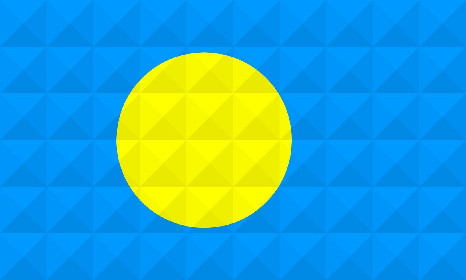 künstlerische flagge von palau mit geometrischem wellenkonzeptkunstdesign vektor