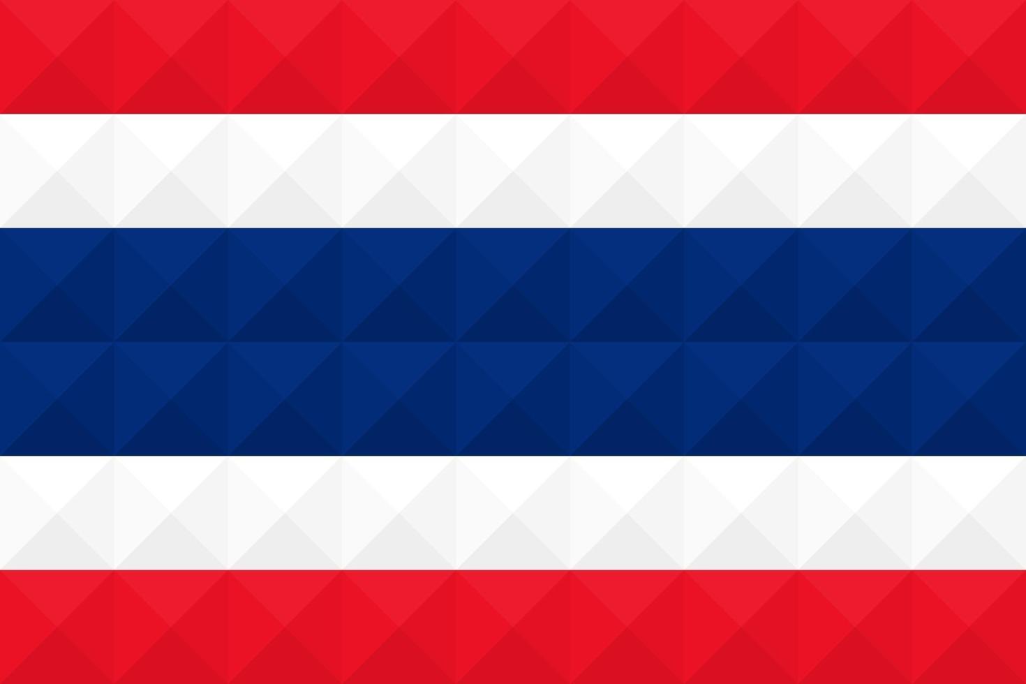 thailändsk flagga med geometrisk design av konceptkonst vektor