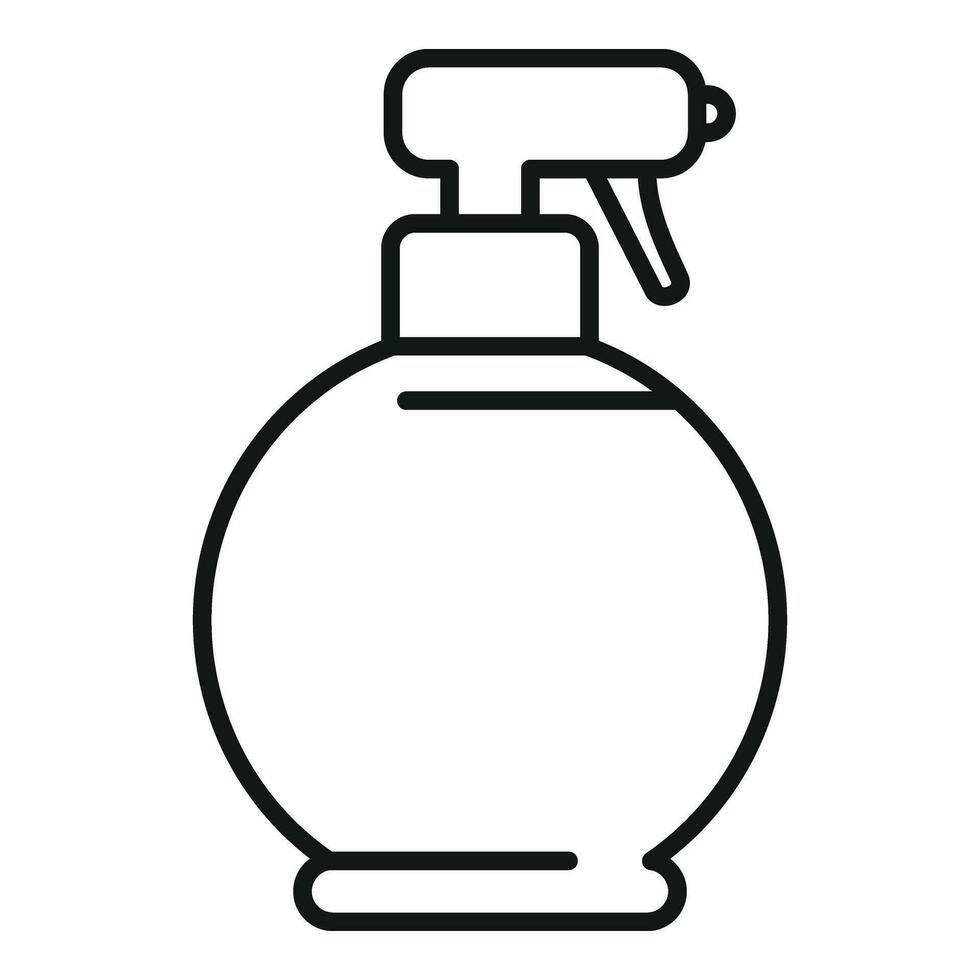 Reinigung Container Düse Symbol Gliederung Vektor. Palme waschen Hand vektor