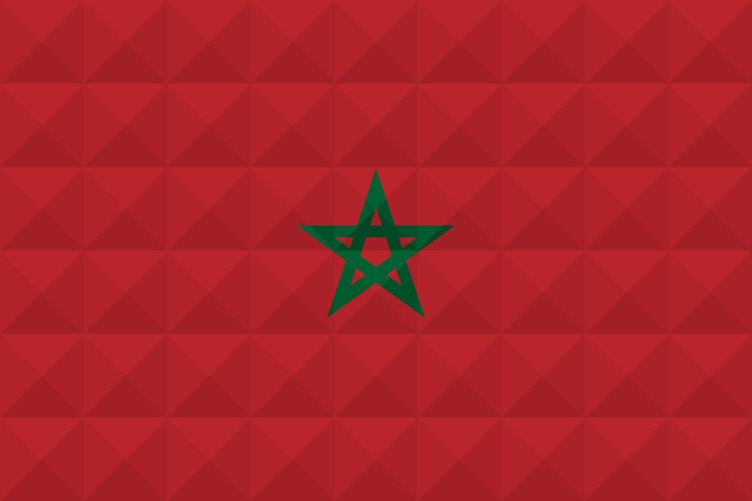 Marockos konstnärliga flagga med geometrisk design av konceptkonst vektor