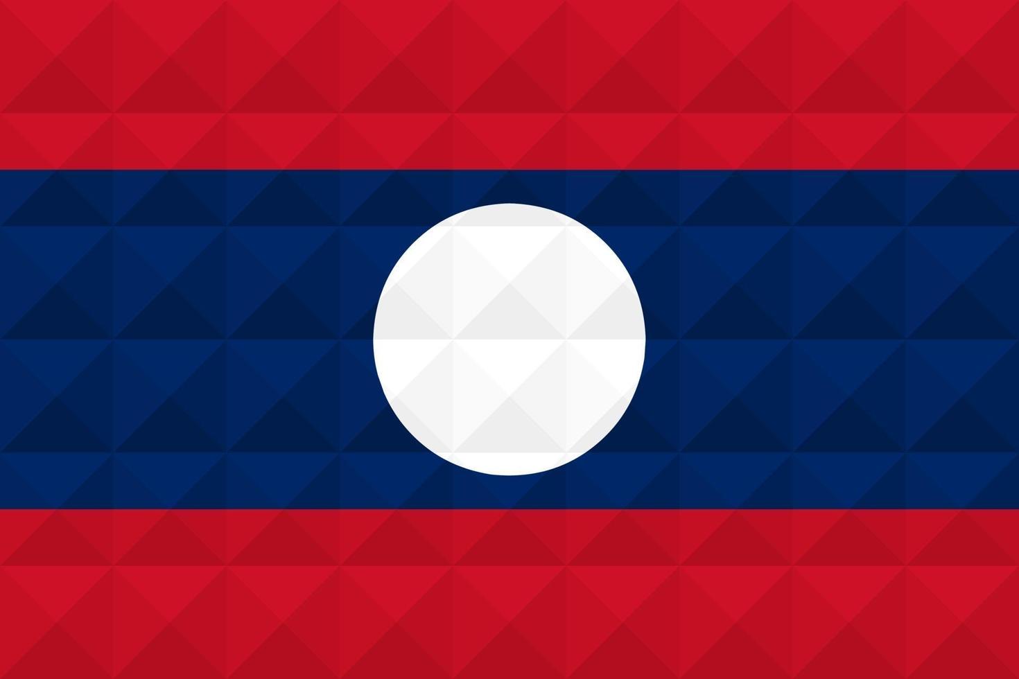 laos konstnärliga flagga med design för geometrisk konceptkonst vektor