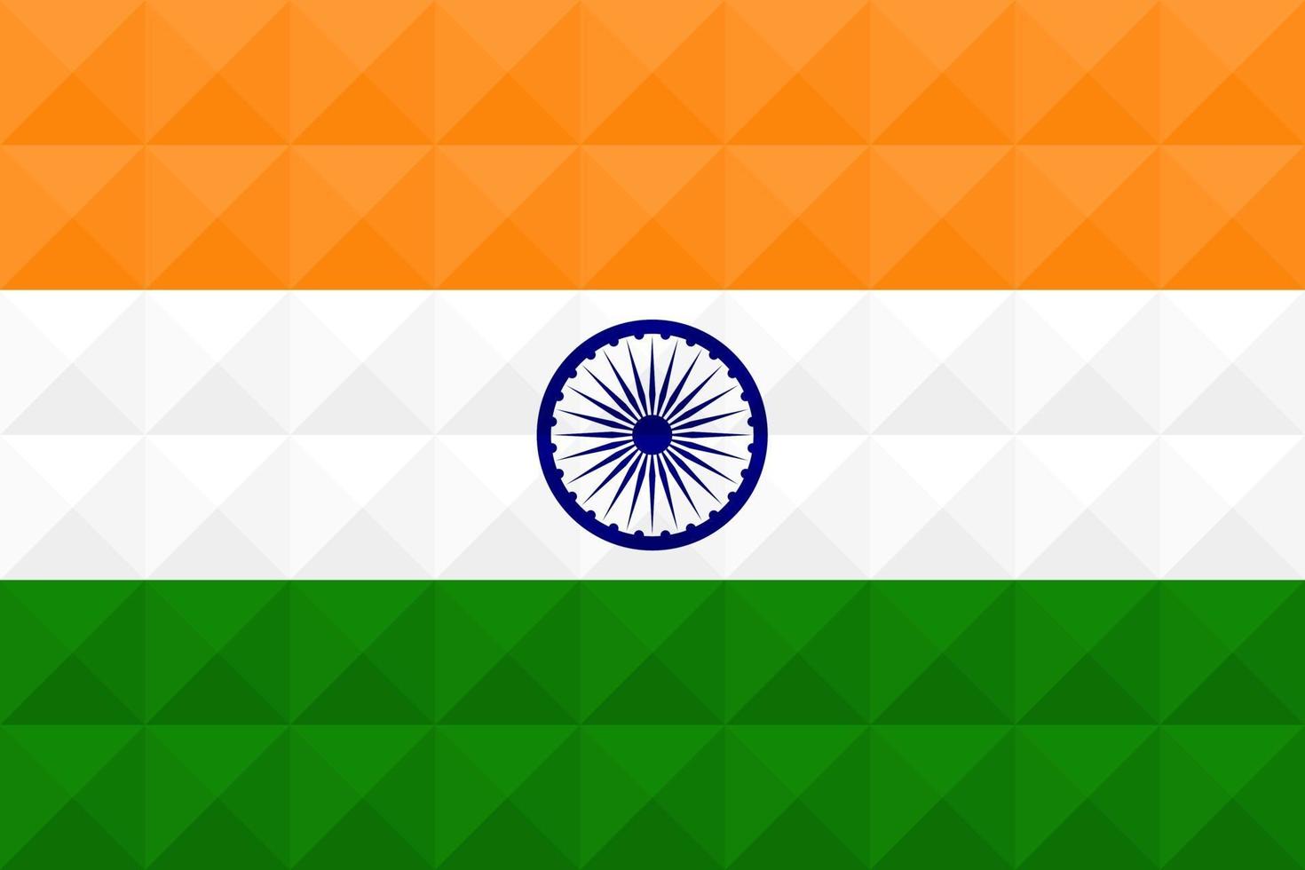 künstlerische flagge von indien mit geometrischem wellenkonzeptkunstdesign vektor