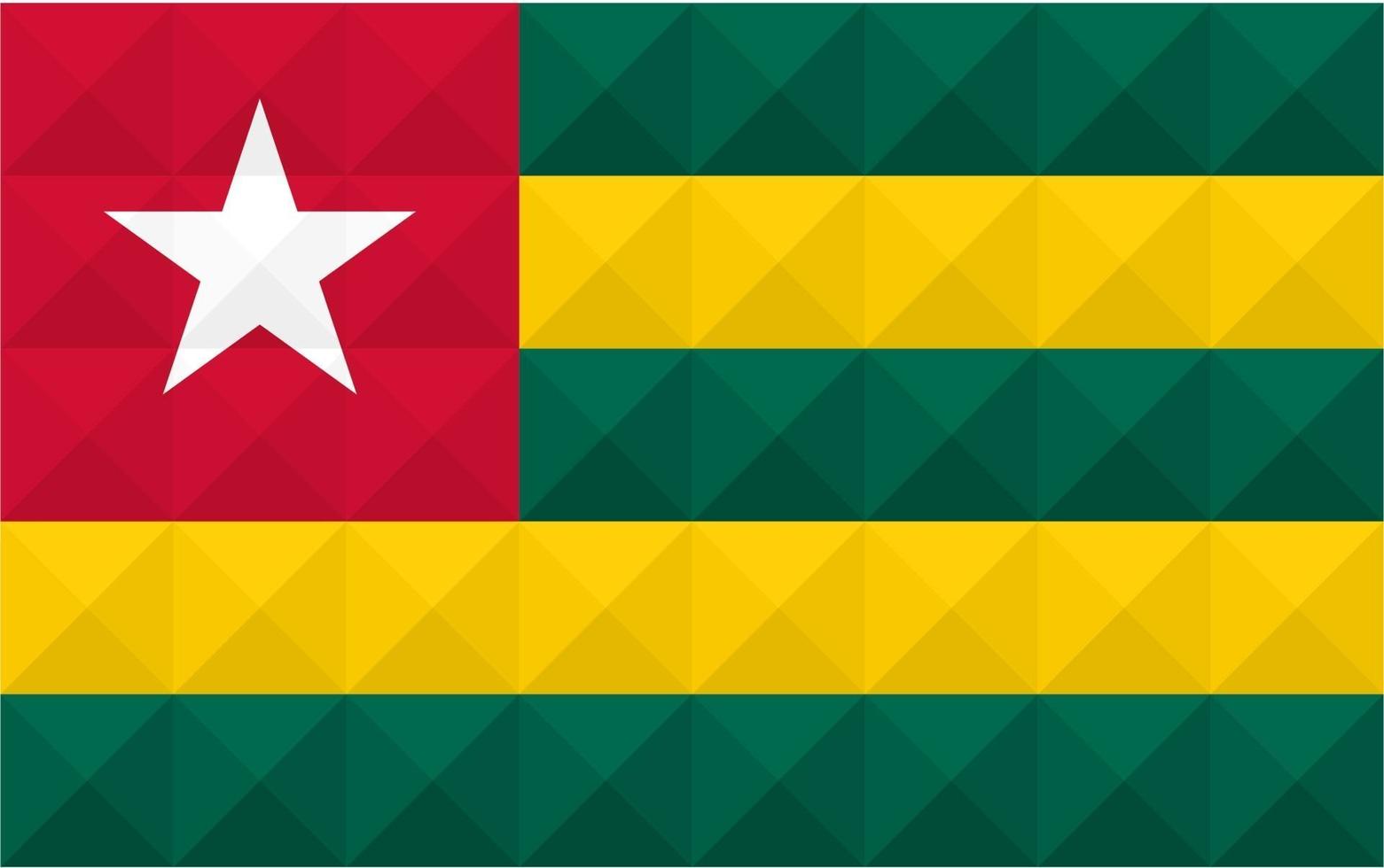 konstnärlig flagga av togo med geometrisk våg konceptkonstdesign vektor