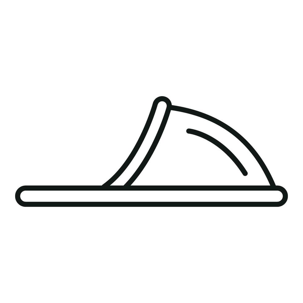 eleganta Hem tofflor ikon översikt vektor. förtjusande mysigt skor vektor