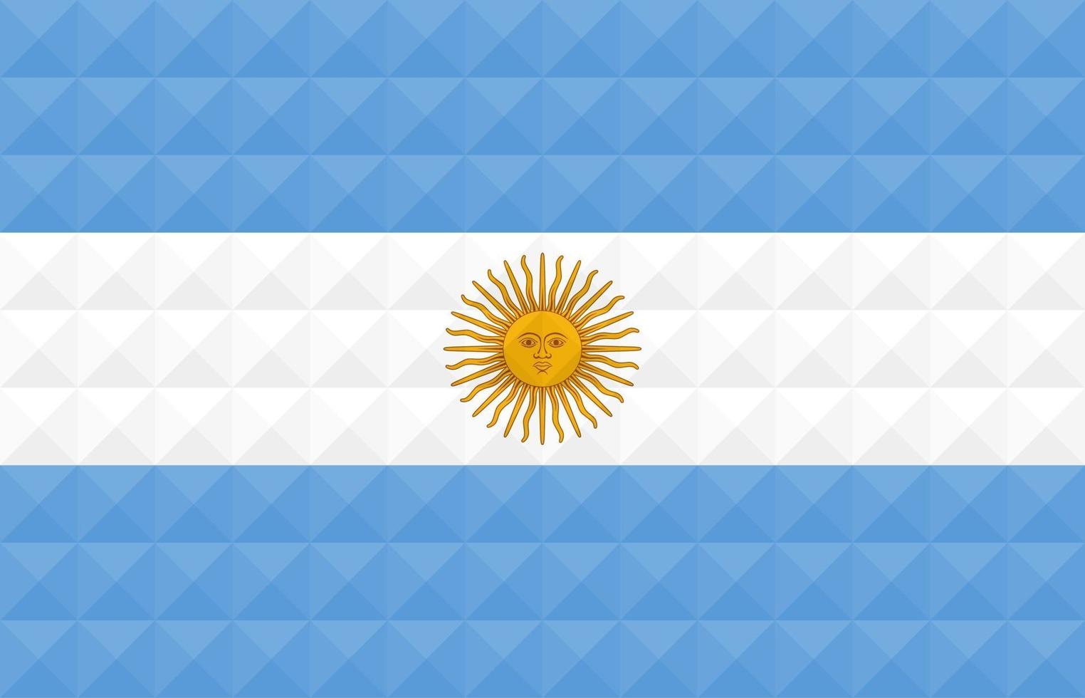 künstlerische flagge von argentinien mit geometrischem wellenkonzeptkunstdesign vektor