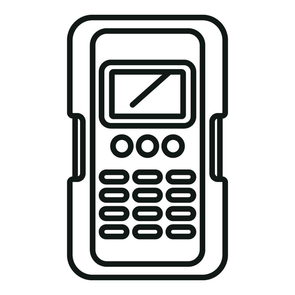 modern Laser- Meter Symbol Gliederung Vektor. Werkzeug Gerät System vektor