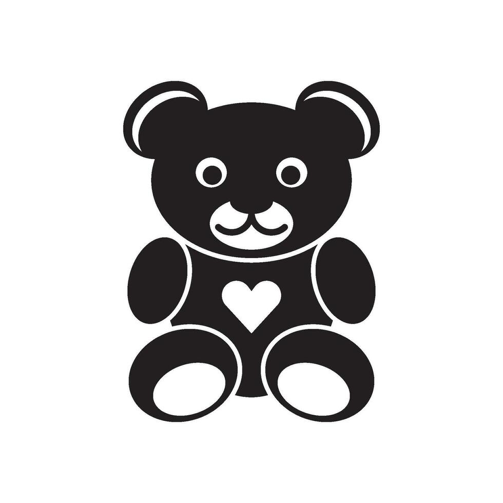 Teddy Bär Logo Symbol, Vektor Illustration Design