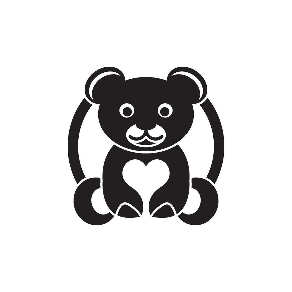 Teddy Bär Logo Symbol, Vektor Illustration Design