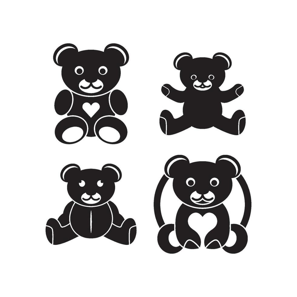 Teddy Bär Logo Symbol, Vektor Illustration Design