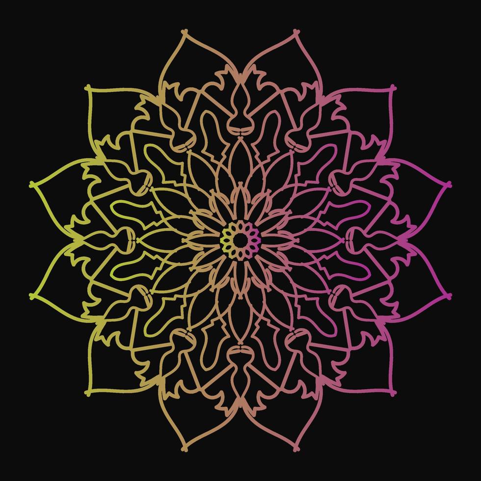 kreisförmiges Muster in Form eines Mandalas vektor