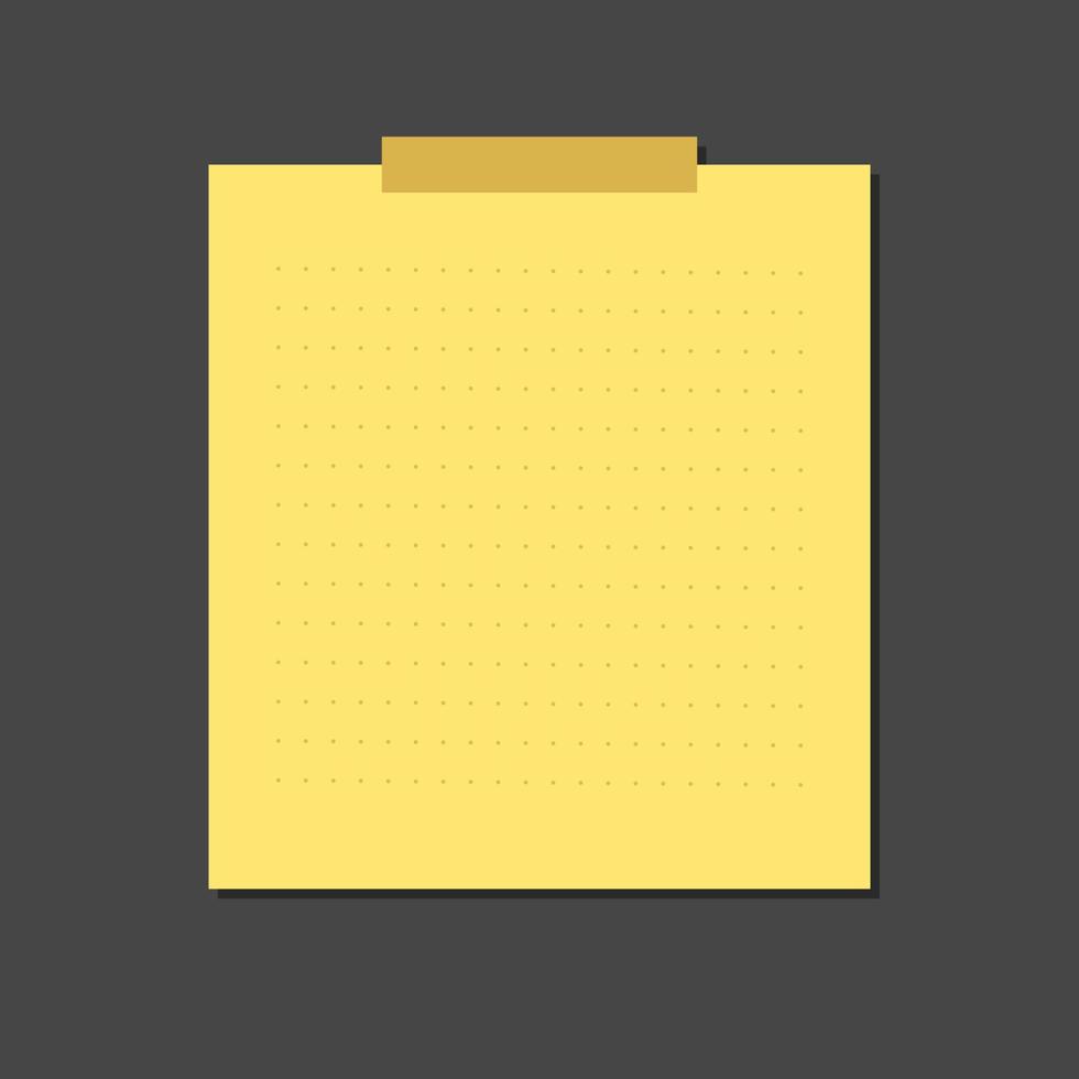 gula klisterlappar på svart bakgrund. för dekoration av journal eller memo. vektor illustration. inlägg för sociala medier