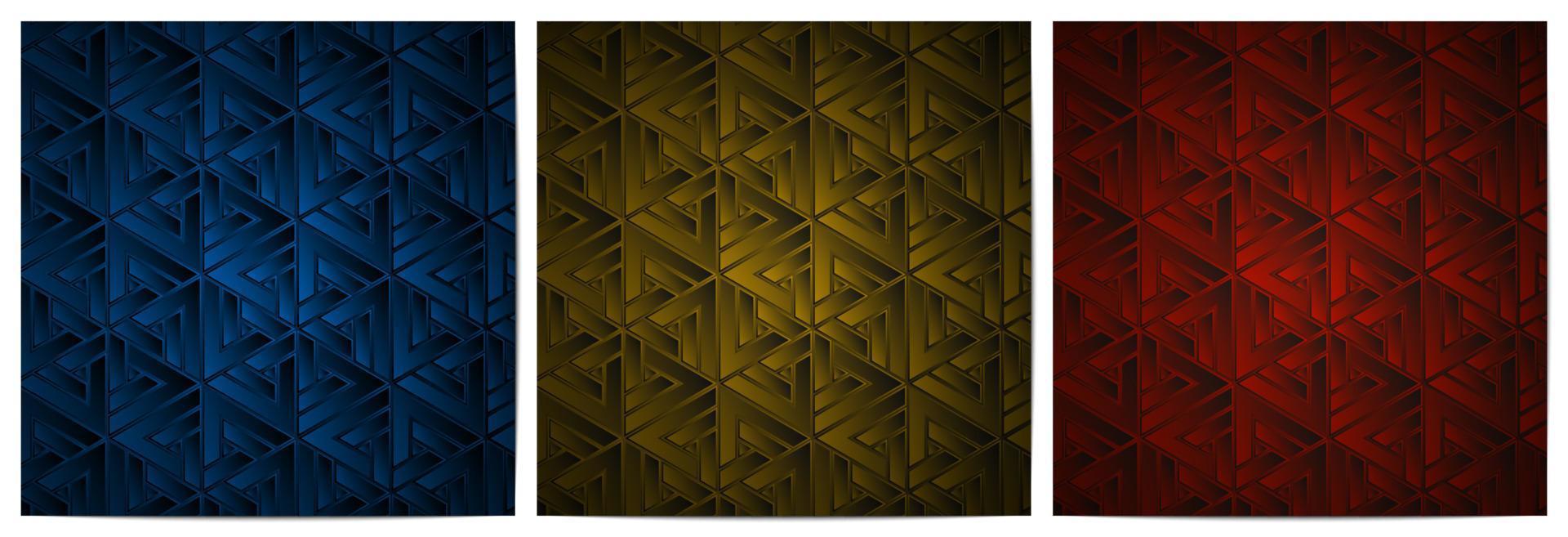 geometrisches Muster mit Streifen Dreieckslinien weben polygonale Form vektor